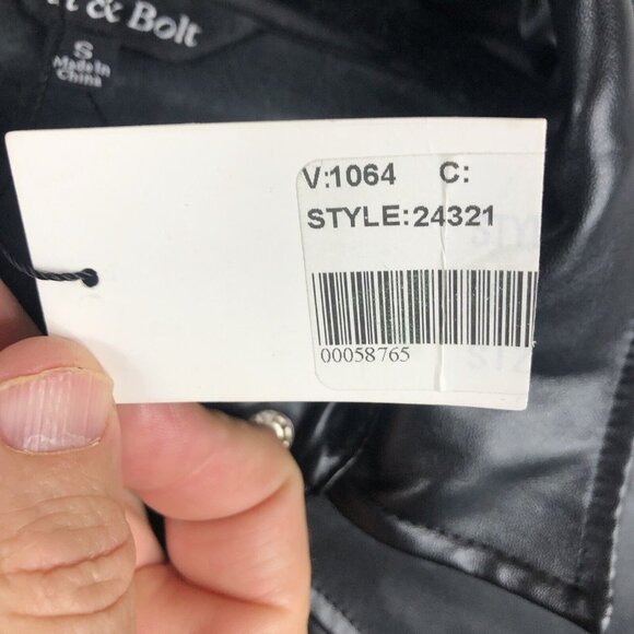 Strut and Bolt Mini Romper Womens S Black Vegan Leather Fringe Whimsigoth NEW - Picture 9 of 16